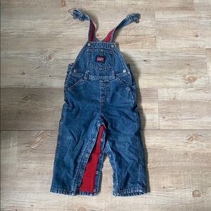 Fleece-lined overalls